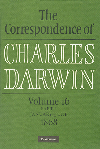 The Correspondence of Charles Darwin, volume 16, part I • January–June 1867