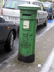 Green letterbox, Clonmel, Ireland