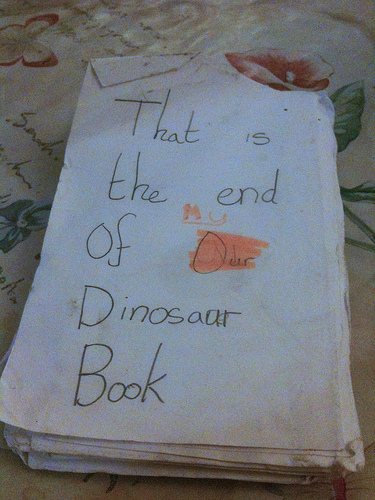 Chloe's DINOSAur Book (back cover)
