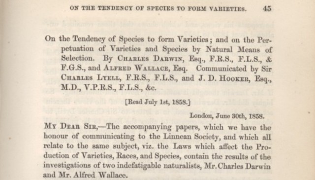 Darwin-Wallace paper