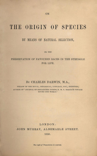 Book review: ‘On the Origin of Species’ by Charles Darwin (1st ed., 1859)