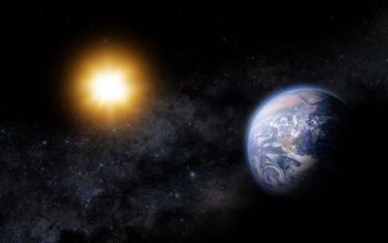 Earth and sun